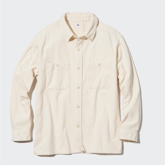 Uniqlo Cream Corduroy Button Down - Picture 3 of 4